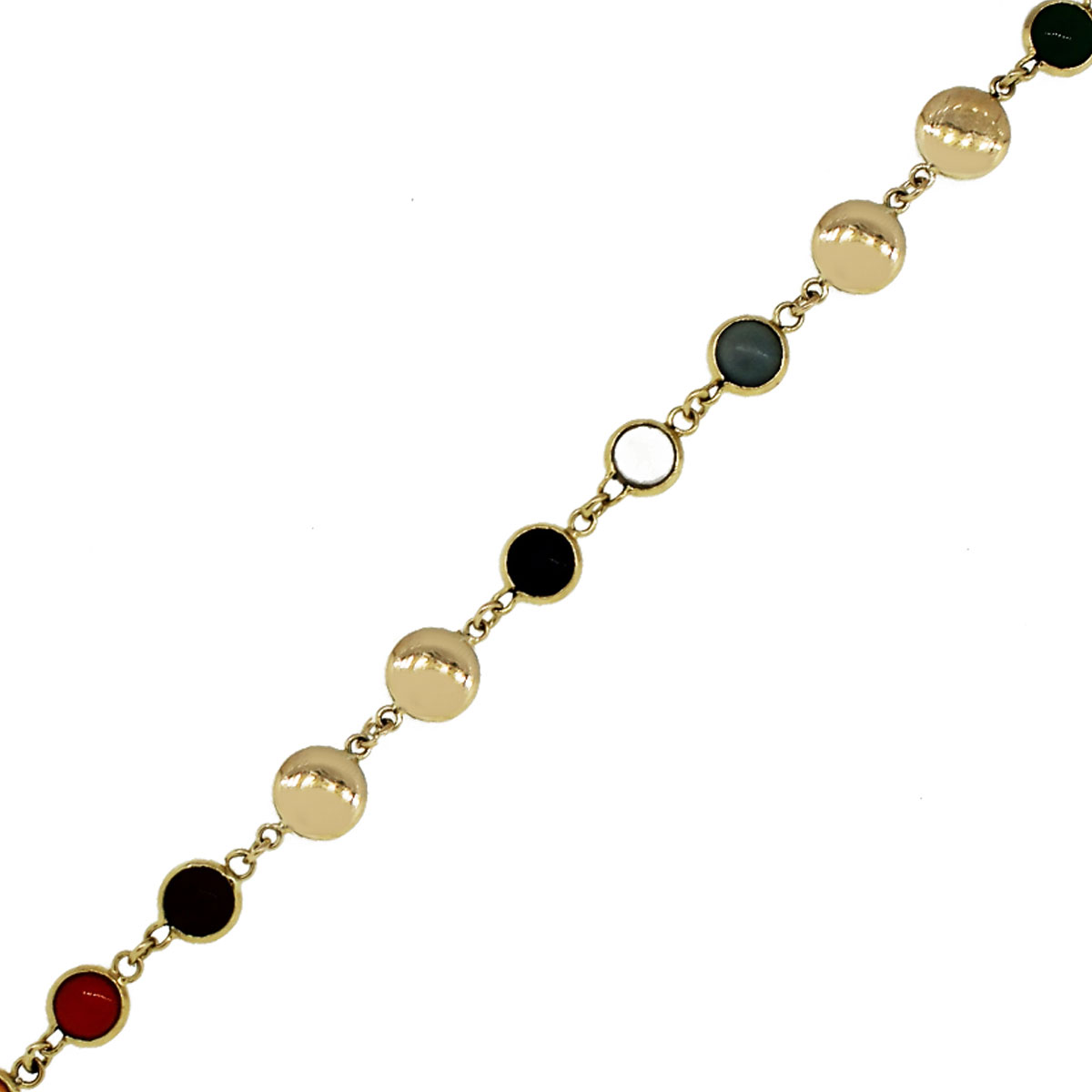 Multi Color Oval Gemstone Bracelet, 14K Yellow Gold | Gemstone Jewelry  Stores Long Island – Fortunoff Fine Jewelry