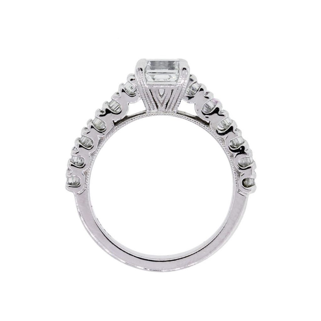 Platinum 2.08ctw GIA Certified Emerald Cut Diamond Engagement Ring