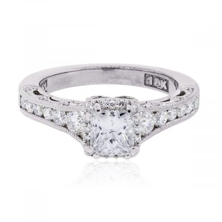 Tacori 18k White Gold 1.28ctw Diamond Reverse Crescent Diamond Ring
