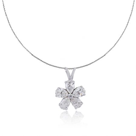 Diamond Flower Pendant