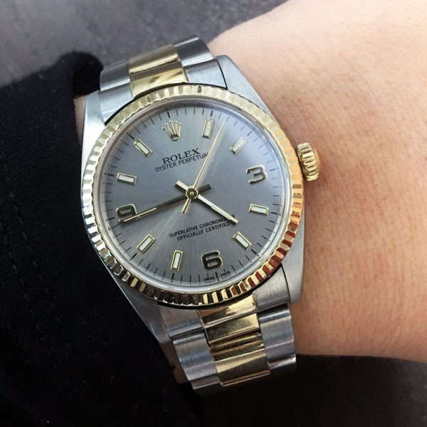 Rolex 77513 Oyster Perpetual Midsize Two Tone Watch