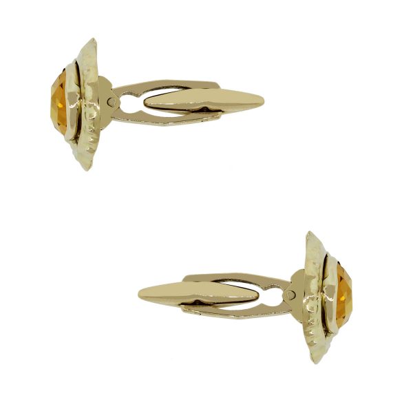 Citrine gemstone cufflinks