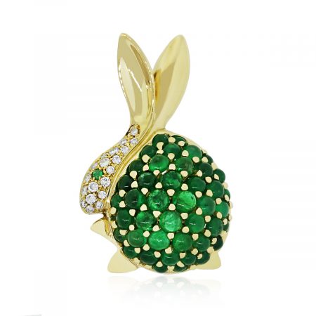 Emerald Rabbit Pin