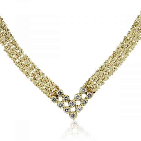 Diamond mesh necklace