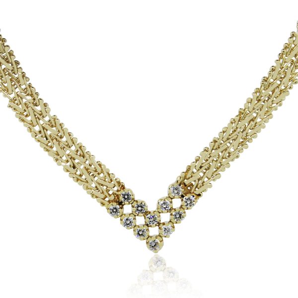 Diamond mesh necklace