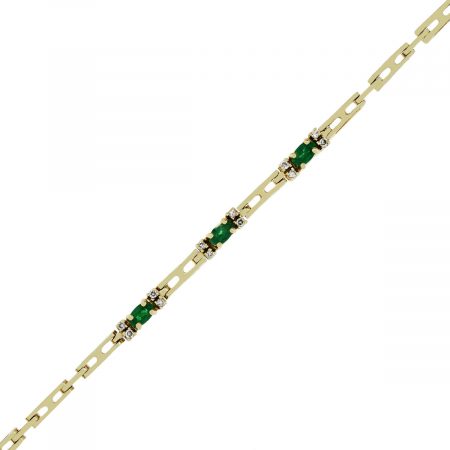 Emerald diamond bracelet