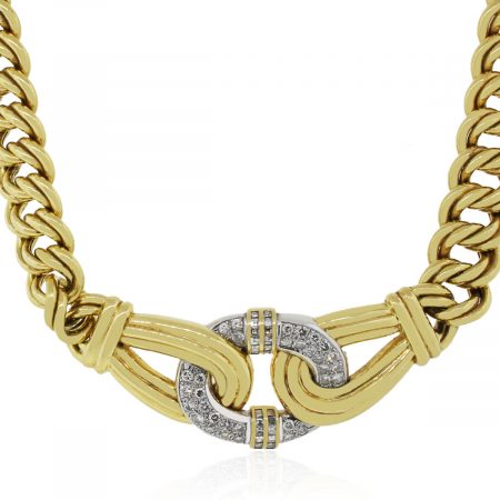 Yellow Gold diamod necklace