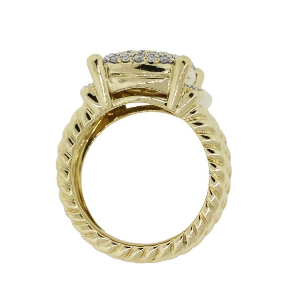 David Yurman 18k Yellow Gold 1.13ctw Diamond Wheaton Ring