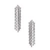 14k White Gold 6.98ctw Diamond Dangle Earrings