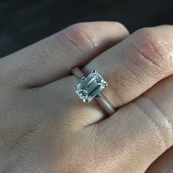 GIA Certified Emerald diamond ring