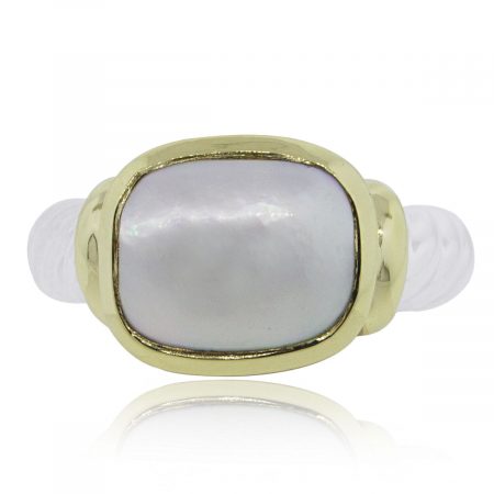 Yellow Gold Pearl noblesse ring