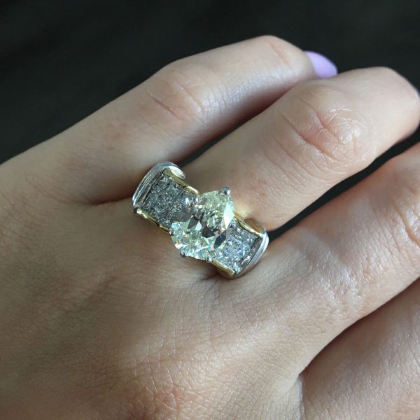 18k Yellow Gold 2.31ctw Pear Diamond Engagement Ring