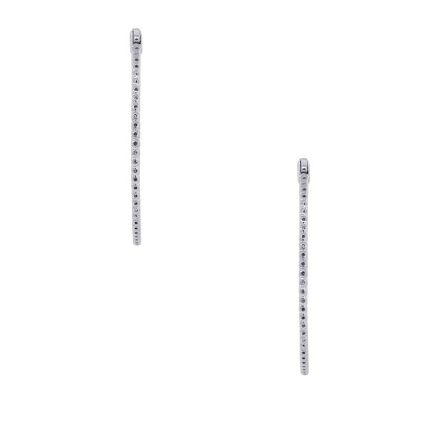 white gold diamond hoop earrings