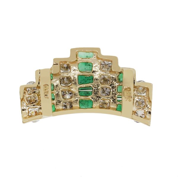 diamond emerald pendant