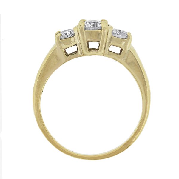 14k Yellow Gold 1ctw Round Cut Diamond Engagement Ring
