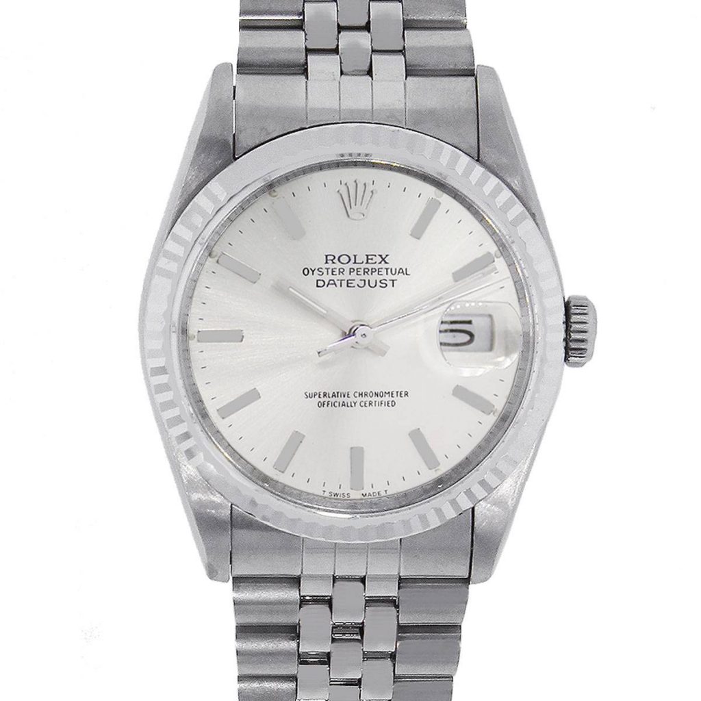 rolex datejust 16234 silver dial