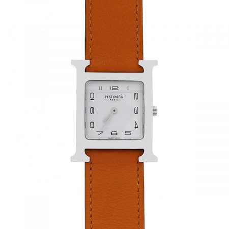 Hermes HH1.510 Stainless Steel Wrap Around Leather watch