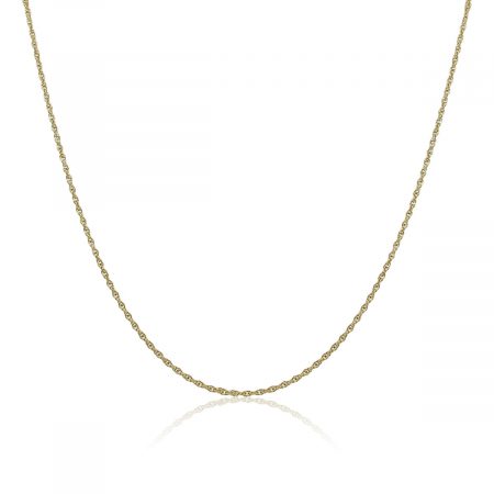 14k Yellow Gold 31" Long Thin Rope Chain Necklace