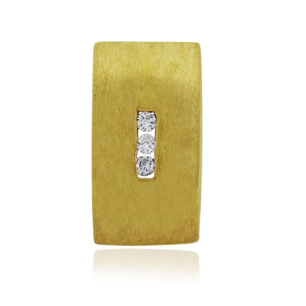 18k Yellow Gold 0.06ctw Diamond Slide Pendant