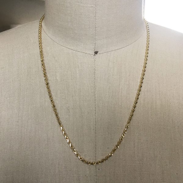14k Yellow Gold 31" Long Rope Chain Necklace
