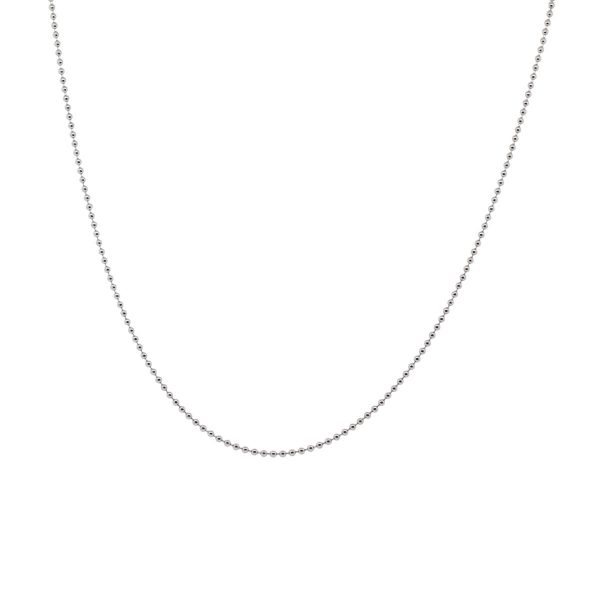 Aaron Basha 18k White Gold Ball Chain Necklace
