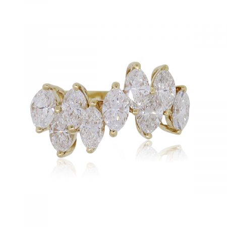 18k Yellow Gold 2ctw Marquise Shape Diamond Ring