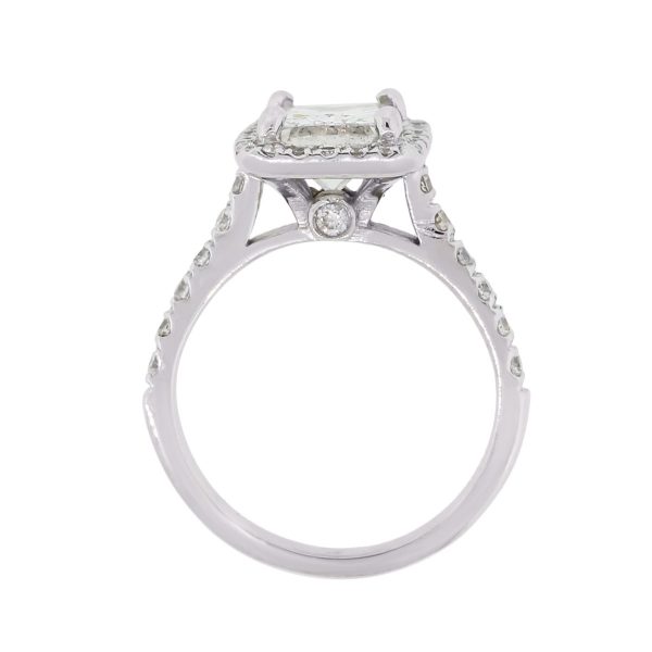 14k White Gold 1.51ct Cushion Cut GIA Certified Diamond Engagement Ring