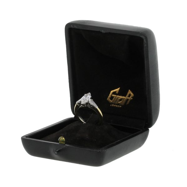 Graff Platinum 18k Yellow Gold 1.57ctw Diamond Engagement Ring