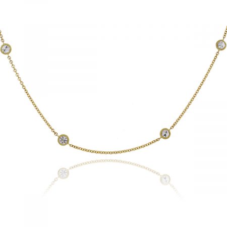 18k Yellow Gold 2.02ctw Diamond by the Yard 18" Necklace
