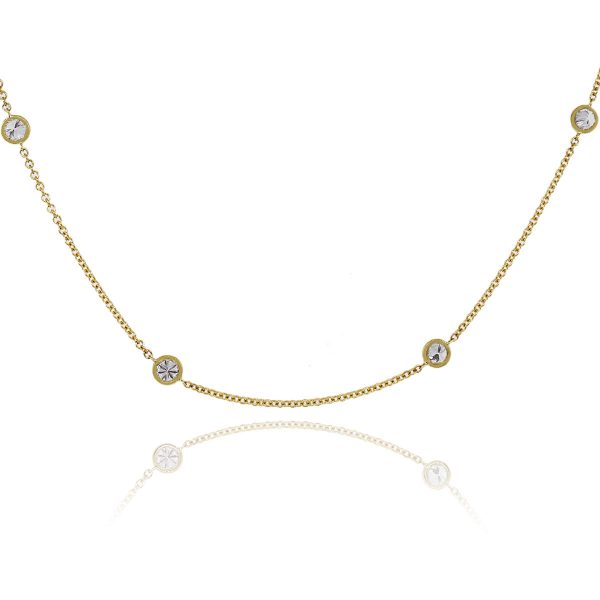 18k Yellow Gold 2.02ctw Diamond by the Yard 18" Necklace