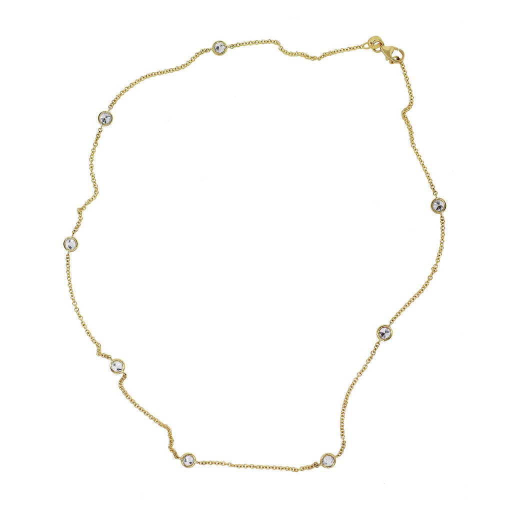 18k Yellow Gold 2.02ctw Diamond by the Yard 18" Necklace