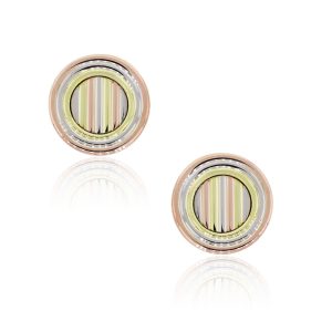 Bulgari 18k Tri Color Gold Gents Cuff Links boca raton 