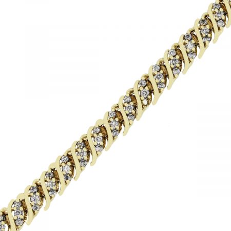 Diamond S tennis bracelet