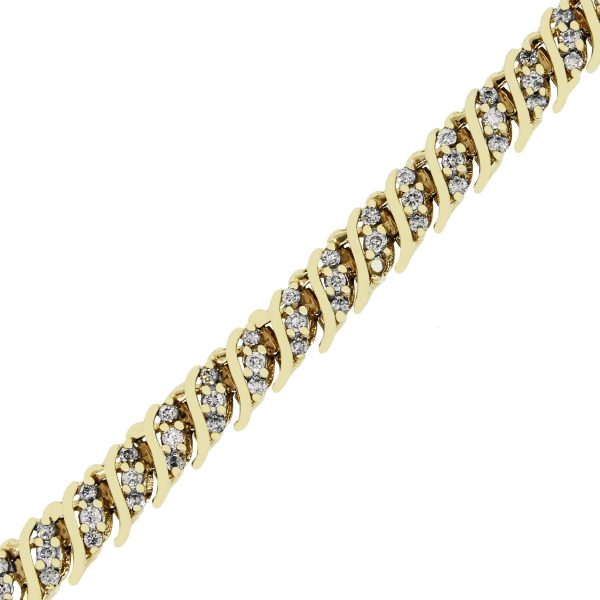 Diamond S tennis bracelet