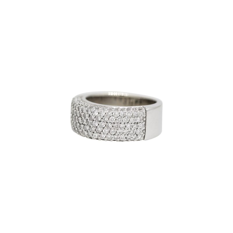 Sonia B. 18k White Gold Natural Diamond Pave Ring Band