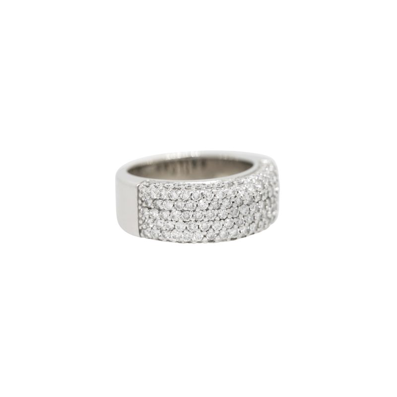 Sonia B. 18k White Gold Natural Diamond Pave Ring Band