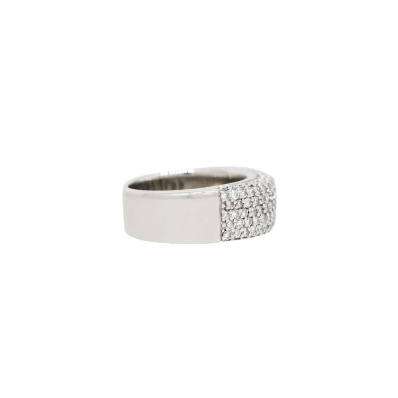 Sonia B. 18k White Gold Natural Diamond Pave Ring Band