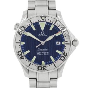 Omega 2255.80.00 Seamaster Blue Wave Dial Stainless Steel Watch