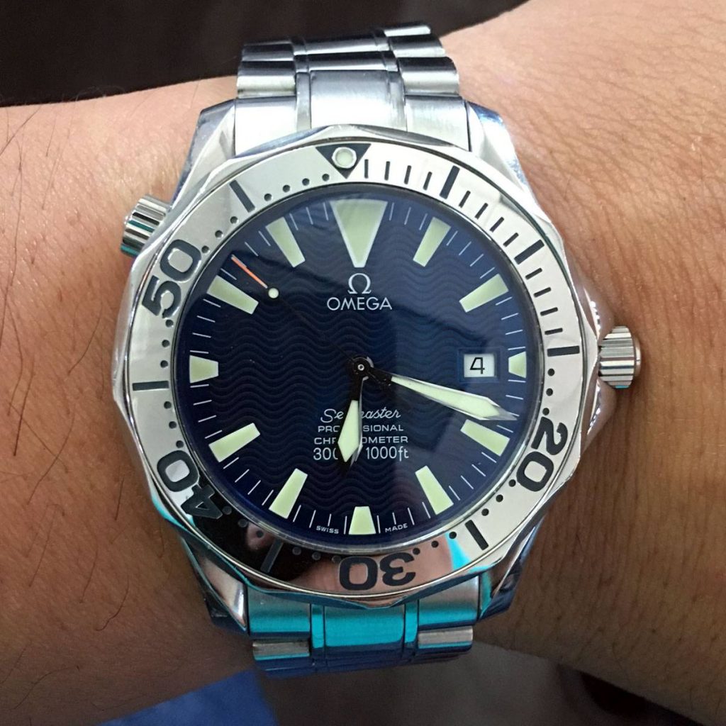 Omega 2255.80.00 Seamaster Blue Wave Dial Stainless Steel Watch