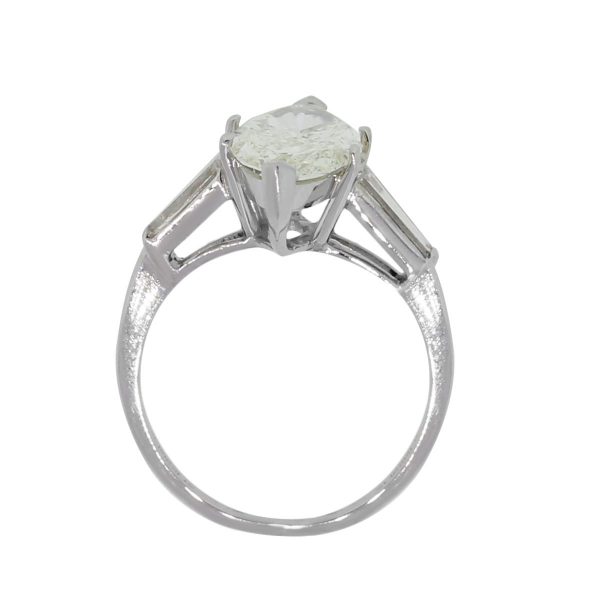 Platinum 2.45ct Marquise Shape Diamond Engagement Ring