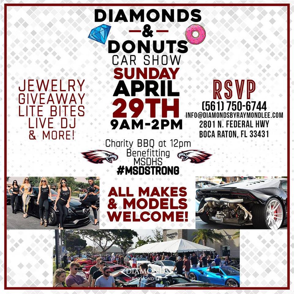 Diamonds and Donuts Car Show Flyer 