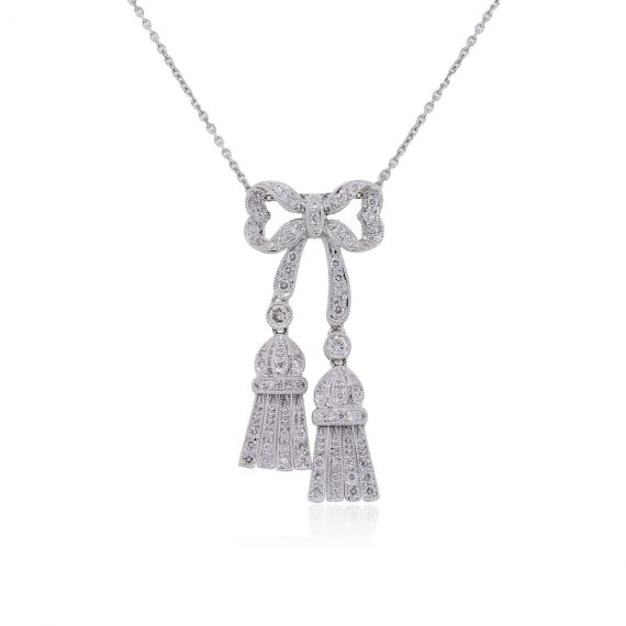diamond tassle necklace 