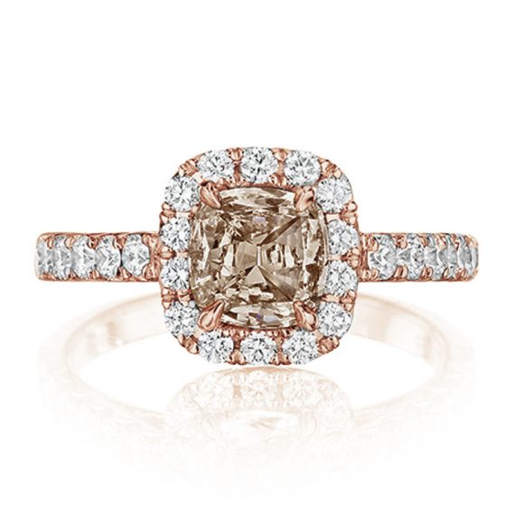 rose gold engagement ring 