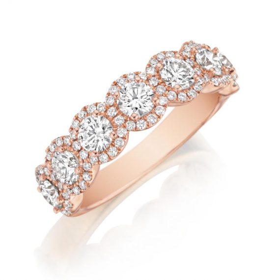 henri daussi rose gold ring 