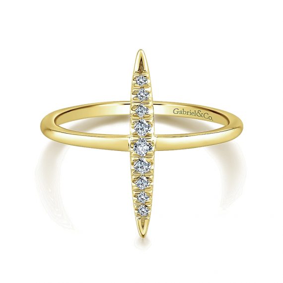 gabriel gold diamond midi ring 