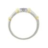 14k Two Tone 0.30ctw Diamond Pave Bamboo Style Ring - Image 4