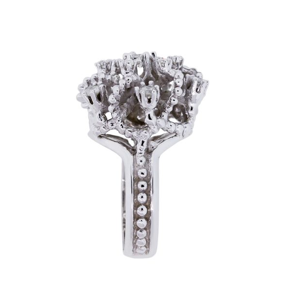 white gold cocktail ring