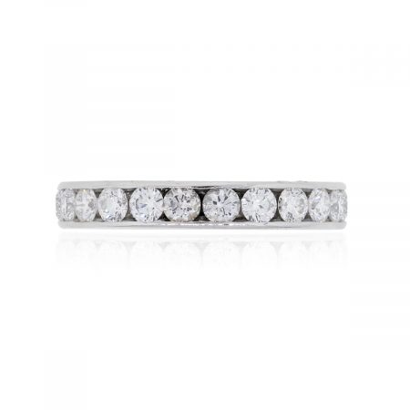 Tiffany & Co. Platinum 2.30ctw Channel Set Diamond Eternity Band Ring