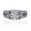 14k White Gold 1.60ctw Round Brilliant Diamond Illusion Ring