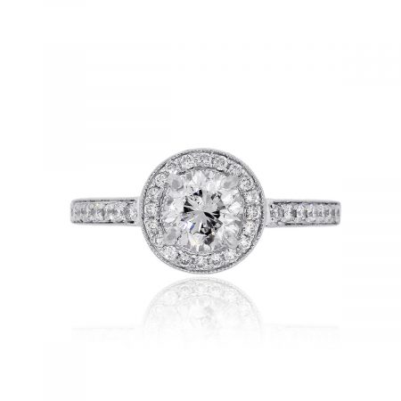 Grabiel & Co. 14k White Gold 0.81ct Round Brilliant Diamond Engagement Ring
